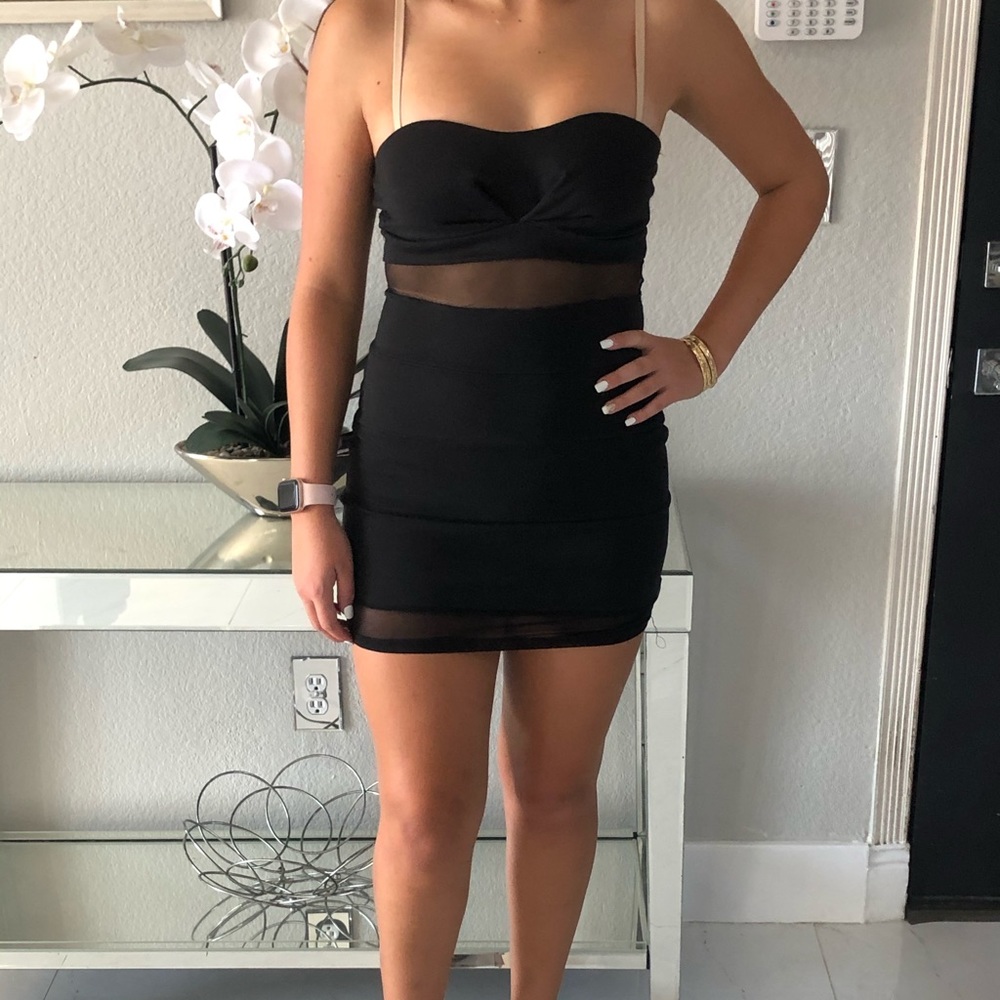 Black mini dress